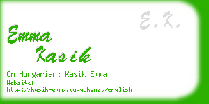 emma kasik business card